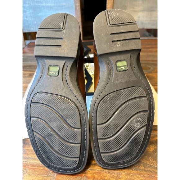 Clark's Brown Leather Slip On Loafer Dress Shoes‎ Men's Size 10M - Picture 8 of 8